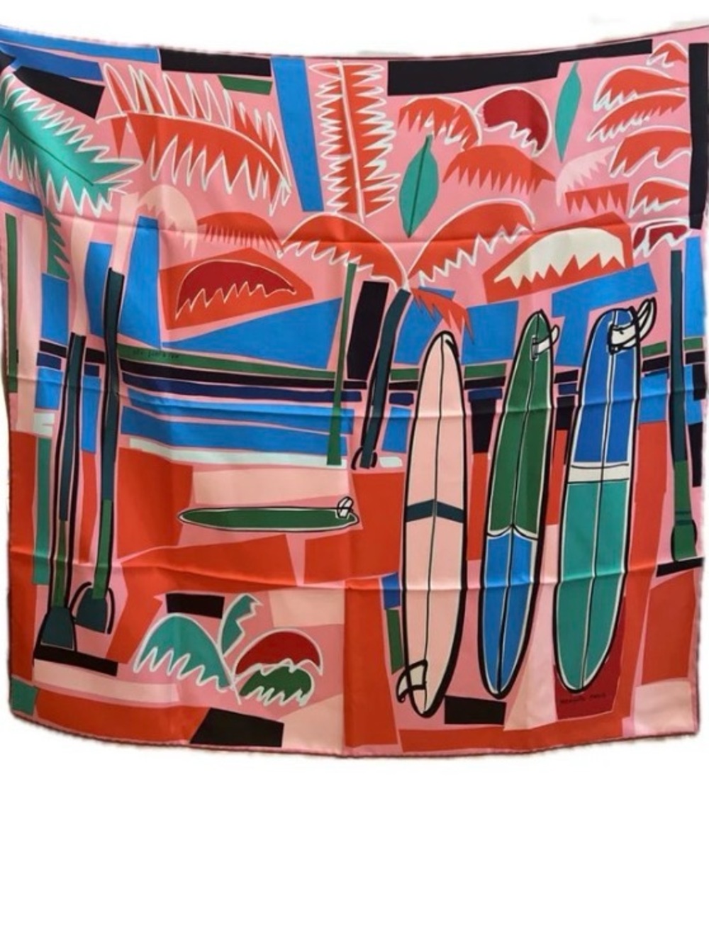 Luxury Silk-Feel Scarf 90 x 90 cm – Designer Inspired